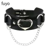 Collier ras du cou en cuir PU style gothique punk