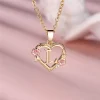 Collier avec pendentif lettre (A-Z) et motif floral