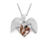 Collier avec pendentif cœur et texte personnalisé