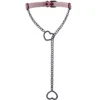 Collier ras-de-cou en cuir noir avec pendentif cœur