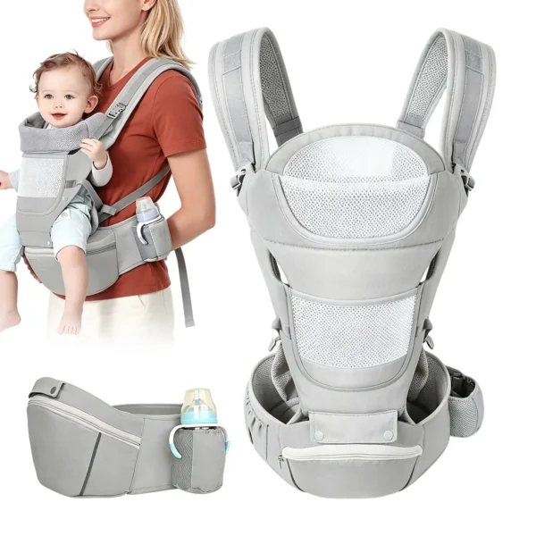 Porte-bébé avec siège d'appoint (hip seat)