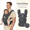 S47b9d2ef800444b88b2728db598a6ac77.webp Porte-bébé multi-positions en coton et maille respirante