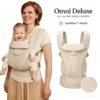 S547fbd6322974615ad340ad925345223u.webp Porte-bébé multi-positions en coton et maille respirante