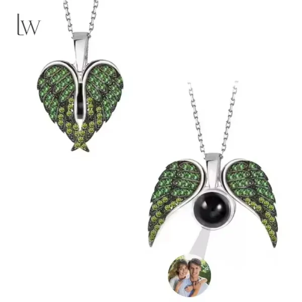 Collier avec pendentif cœur et texte personnalisé