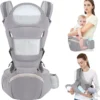 S6637d4e41dde42af8986561843c3984fy.webp Porte-bébé 6 en 1 avec assise sur la hanche