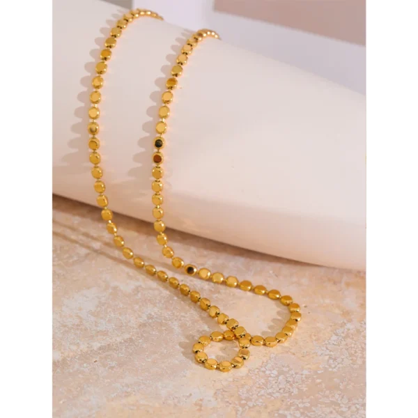 Collier chaîne carrée brillante en acier
