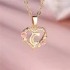 Collier avec pendentif lettre (A-Z) et motif floral
