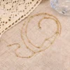 Collier cravate en acier inoxydable plaqué or,