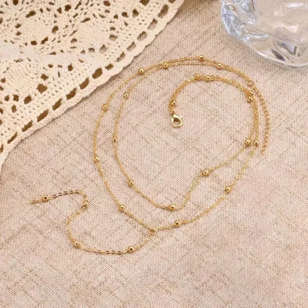 Collier cravate en acier inoxydable plaqué or,