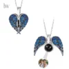 Collier avec pendentif cœur et texte personnalisé