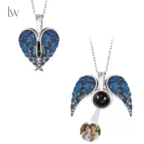 Collier avec pendentif cœur et texte personnalisé