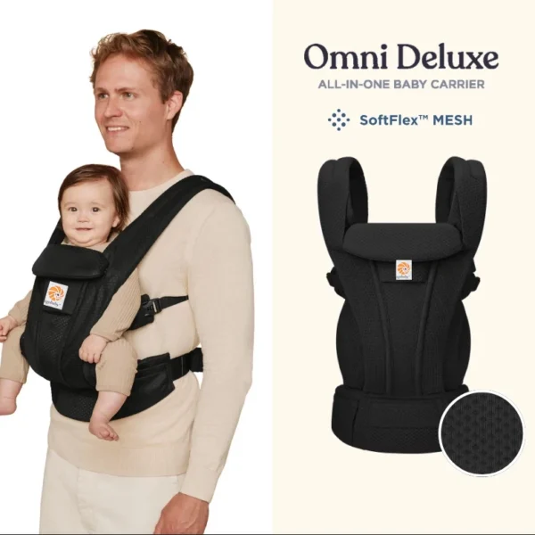 Sb69c14670c2143ae9be39855064101d7i.webp Porte-bébé multi-positions en coton et maille respirante