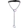 Collier ras-de-cou en cuir noir avec pendentif cœur