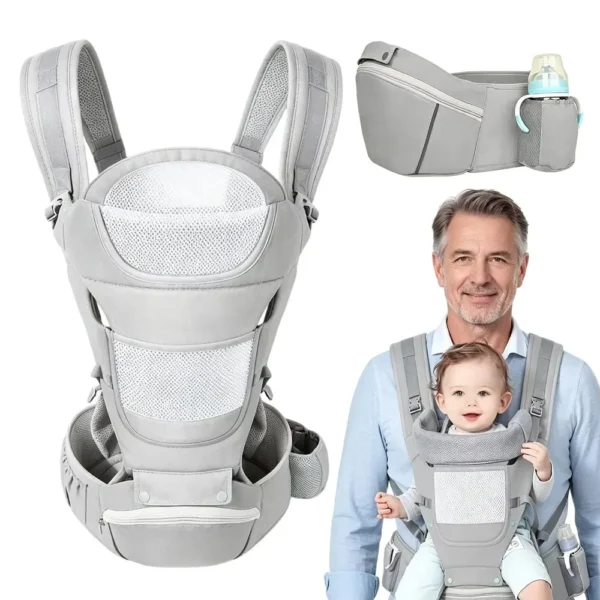 Sd389ee4b18dc4a2ca4ac163d991d2177G-1.webp Porte-bébé ventral avec siège de hanche