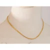 Collier chaîne carrée brillante en acier