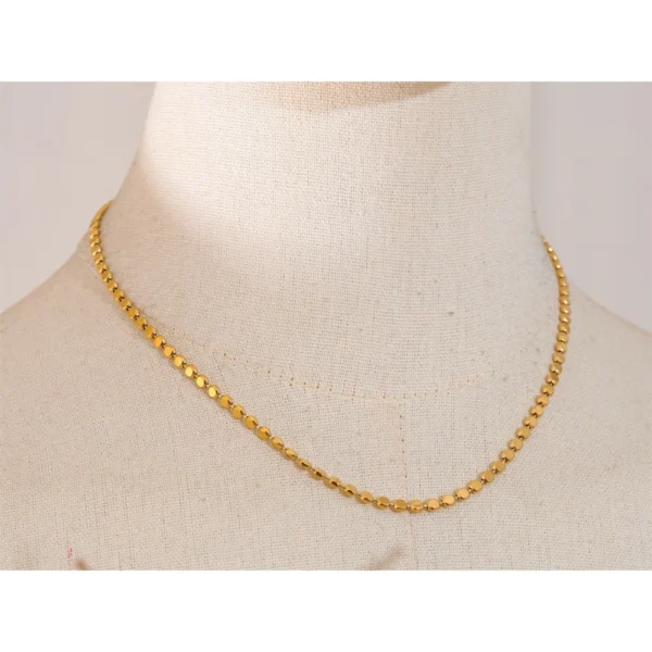 Collier chaîne carrée brillante en acier